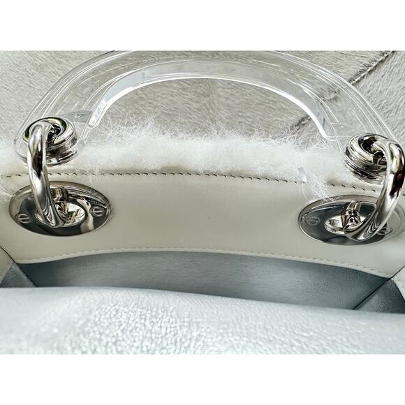 CHRISTIAN DIOR Mini Embellished Faux Fur Lady Dior Bag - Picture 8 of 15